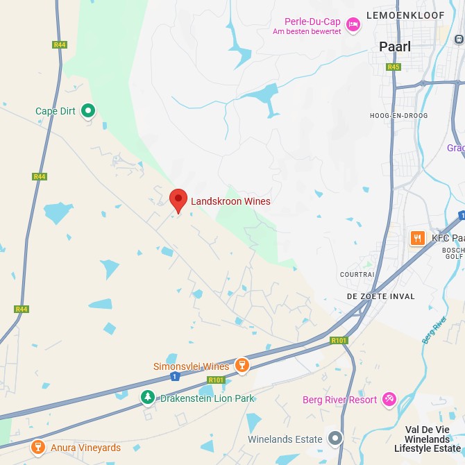 Landskroon Wines Karte