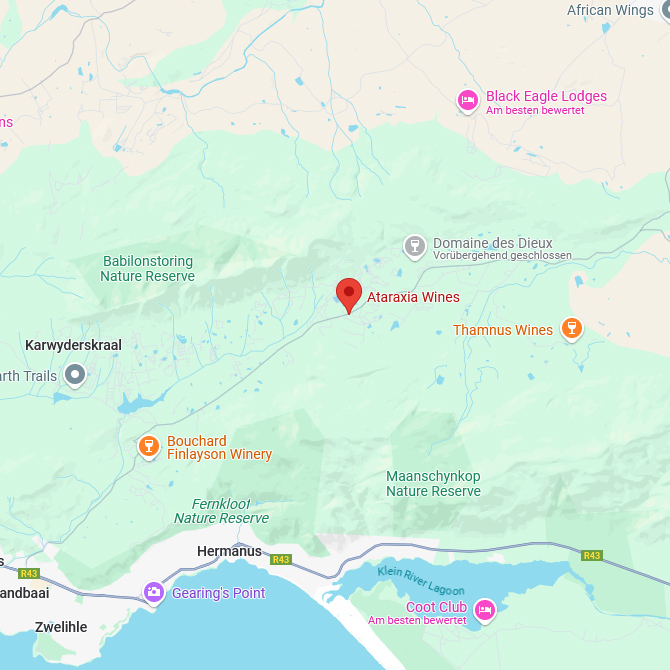Ataraxia Wines Karte
