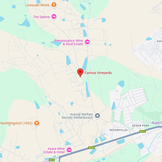 Carinus Family Vineyards Karte