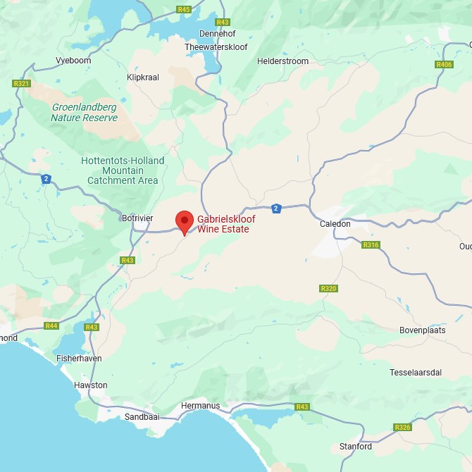 Gabrielskloof Karte