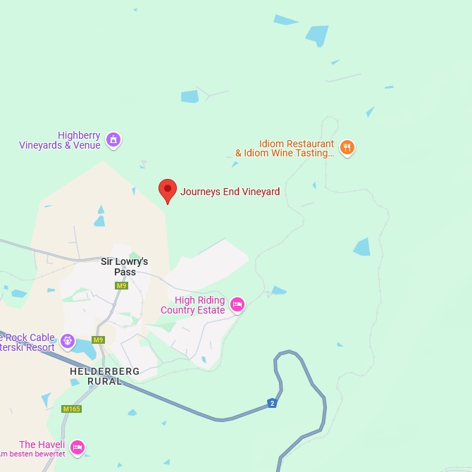 Journey's End Vineyards Karte