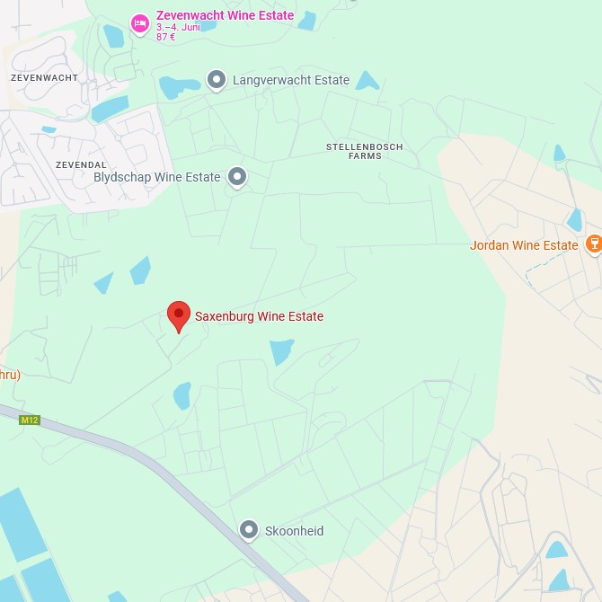 Saxenburg Wine Farm Karte