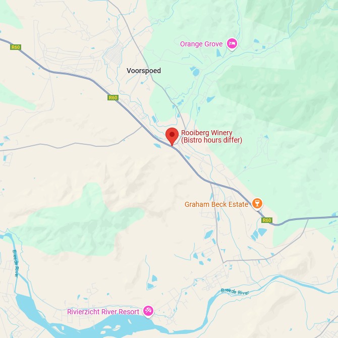 Rooiberg Winery Karte