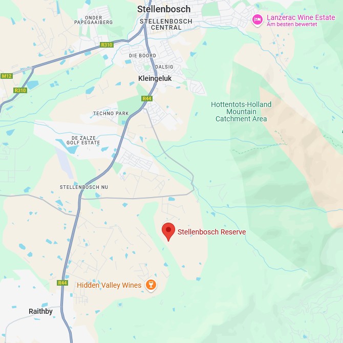 Stellenbosch Reserve Karte