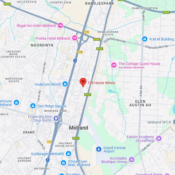 Tall Horse Wines Karte