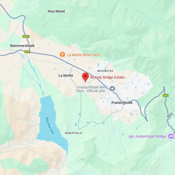 Rickety Bridge Winery Karte