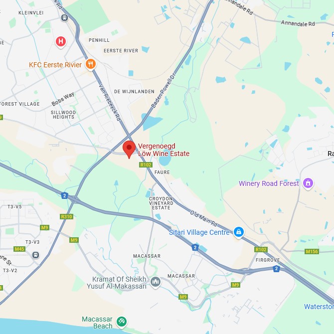 Vergenoegd Löw The Wine Estate Karte