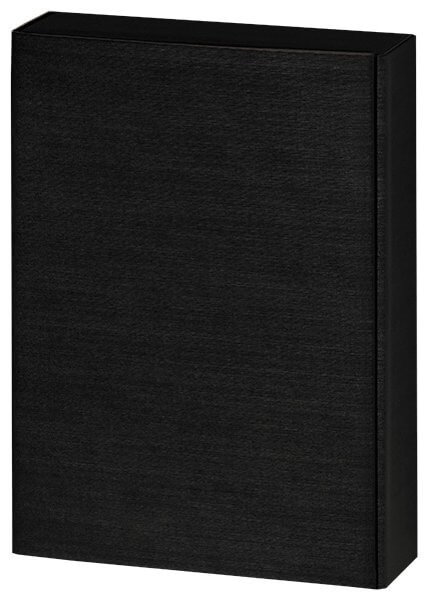 Präsentkartonage (Leinenoptik, schwarz) für 3 Flaschen